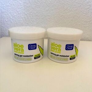 Clean & Clear Lot of 2 Aloe Vera Acne Prone Calming Gel Moisturizer